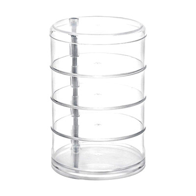 

Clear Plastic 4 Tiers 360 Degree Rotation Cosmetic Makeup Beauty Products Storage Case Jewelry Accessories Organizer Box Holder