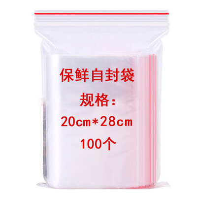 

Accor thick transparent sealed bag food plastic packaging fresh-keeping bag 2028cm 100