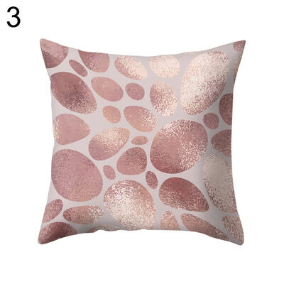 

Pink Geometric Pattern Throw Pillow Case Cushion Cover Sofa Bedding Articles