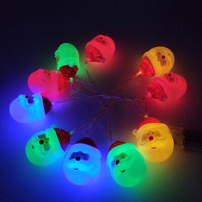 

Gobestart Christmas 10 LED String Light Snowman Santa Claus Fairy Light Party Home Decor