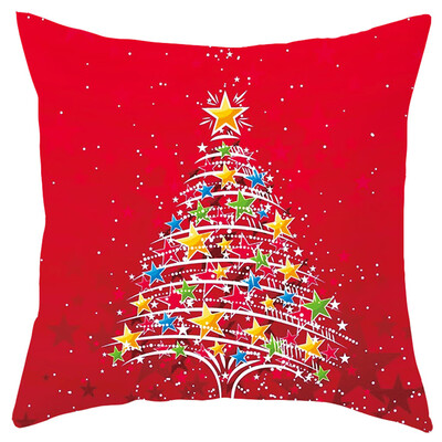 

Tailored Merry Christmas Short Plush Pillowcase Sofa Pad Set Home Decoration 18x18 Inch