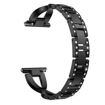 

〖Follure〗Luxury Alloy Crystal Stainless Steel Wristband Strap Band For Fitbit versa