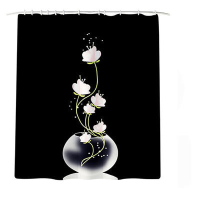 

Gobestart Non Slip Toilet Polyester Cover Mat Set Bathroom Shower Curtain