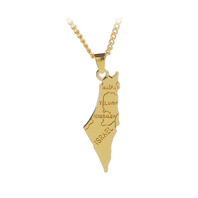 

Men Long Mens 2017 Casual Chain&for Map Israel Party 2019 Fashion Necklace Birthday Necklace Map