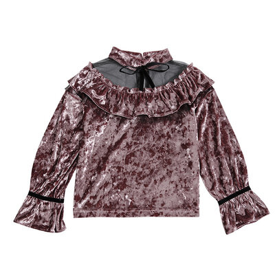 

Baby Girls Spring Cotton Solid Print T-shirt Tops Blouse Long Sleeve Children Casual Tee Shirts New