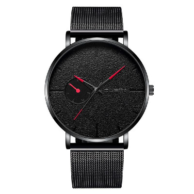 

CUENA Men Women Fashion Simple Sport Stainless Steel Mesh Band Watch Couples Casual Business Quartz Watch