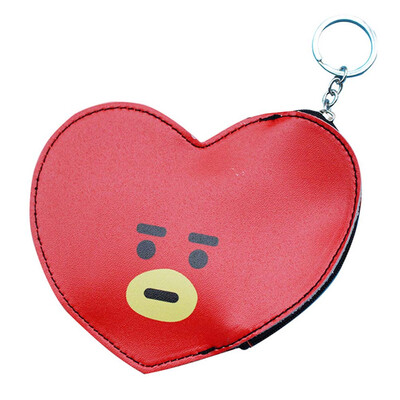 

BTS Bangtan Boys Cute Cartoon PU Keychain Mini Wallet Key Ring