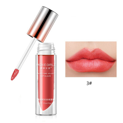 

4 Colors Non Blooming Makeup Lipstick Girl Pure Velvet Lip Glaze Long Lasting Moisturizing Not Easy to Bleach