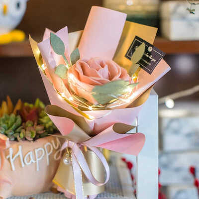 

Decoratives Felt Rose Carnation Non-Woven Bouquet Fake Roses Flower Handmade Holding Flowers Party Home Decor