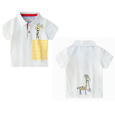 

Baby T-Shirts Summer Baby Kids Boys Cartoon Shirt Giraffe Animals Outfits Clothes Short Sleeve Tops