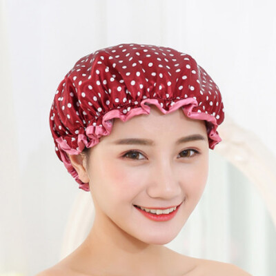 

〖Follure〗Women Shower Caps Colorful Bath Shower Hair Cover Adults Waterproof Bathing