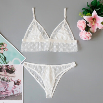 

Fashion Fantazi Giyim Seksi Dot Mesh Gauze Sexy Deep V Bra Sexy Lingerie Super Sexy Couple Sexy Suit