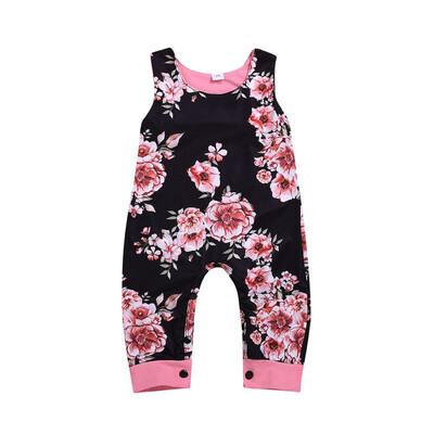 

Infant Baby Floral Printed Sleeveless Rompers Kids Girls Bodysuit Baby Clothes Jumpsuit Coverall Newborn Clothes