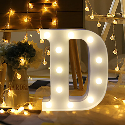 

Gobestart Remote control Alphabet Letter Lights LED Light Up White Plastic Letters Stand D