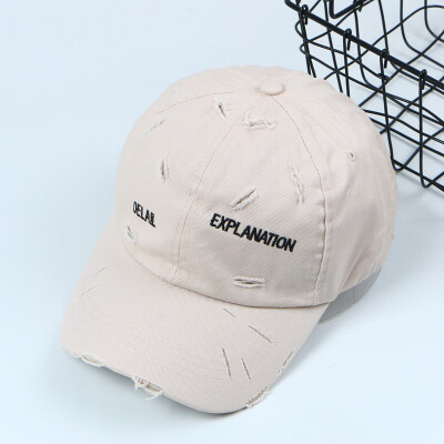 

Hat children Han plate tide summer leisure students break holes baseball cap male spring&autumn sun cap duck tongue cap