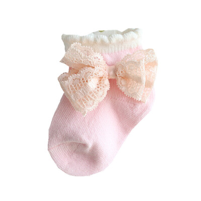 

Lace Socks for baby Girls Newborn Baby Girl Cute Socks Bowknot Design Lace Cotton Short Socks Infant Children Casual Socks