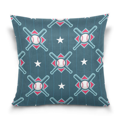 

ALAZA Throw Pillow Cover 16 X 16 inch Cushion Cover with Baseballs Printed Pillowcase