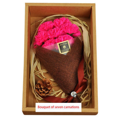 

Soap Flower Bouquet Artificial Carnation Flower In Gift Box Best Gift for Mothers Day Mom Birthday