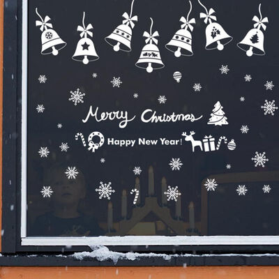 

Merry Christmas Removable DIY Wall Stickers Shop Window Stickers Noel Christmas Decorations for Home Natal New Year Decoration