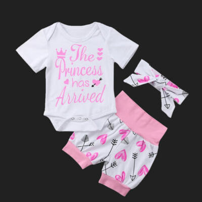 

Newborn Infant Baby Girl Summer Tops Romper Pants Floral Coming Home Outfits Set