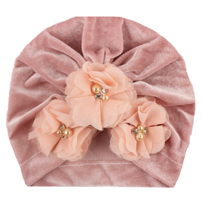 

2 Styles Newborn Baby Velvet Cloth Turban Toddler Rabbit Hospital Hat Ear Hat Kids Baby Cap