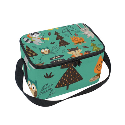 

ALAZA Lunch Box Insulated Lunch Bag Large Cooler Animals In The Forest Tote Bag