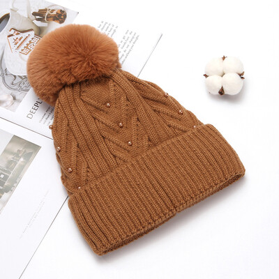 

Tailored Fashion Womens Winter Collar Plus Wild Thick knit Warm Hat