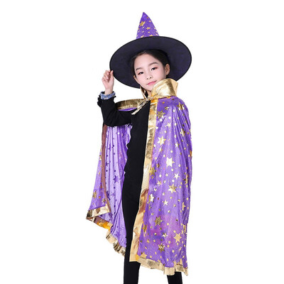 

Halloween Witch Cloak Witch Hat Halloween Cosplay Costume Masquerade Performance Cloak