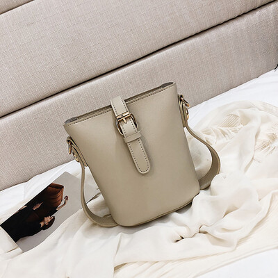 

Tailored Womens Fashion Hasp Pure-Colour Retro Zipper Casual Shoulder Bag Bucket Bag
