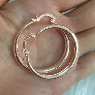 

1Pair New Fashion Jewelry Silver Hoop Earrings Beautiful