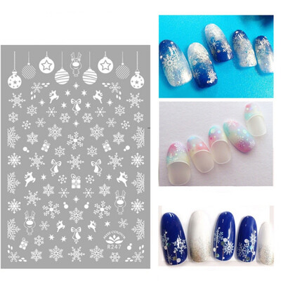 

Christmas Nail Sticker Watermark art decoration slider Manicure Sticker Big Full Snowflake Watermark Beauty Health Nail Art Tool