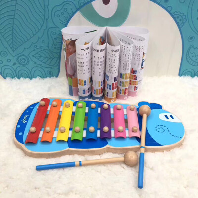 Kids 8 Key Cartoon Xylophone for Toddlers Baby Noise Maker Music Instrument Toys with Mallet