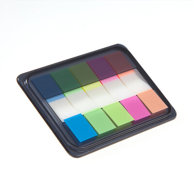 

COMIX D7011 Fluorescent Film Label Memo Notes 5 Colors Transparent Sticky Notes Bookmark 3 Sets