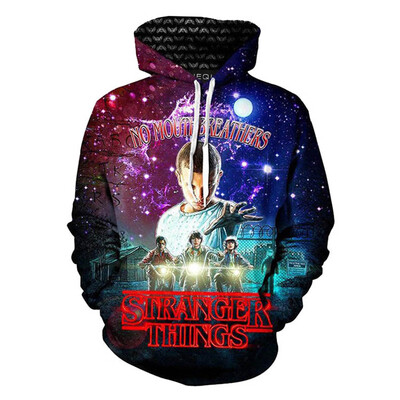 

Herqw61 Mens 3D Stranger Things Print Hoodie Movie Poster Casual Sweatshirt Pullover