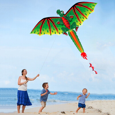

〖Follure〗3D D-ragon K-ite Kids Toy Fun Outdoor Flying Activity Game Children With Tail