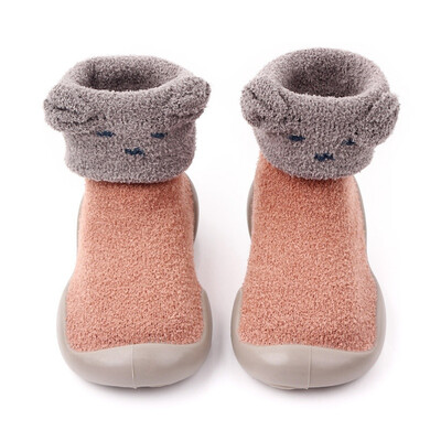 

Autumn Winter Baby Girls Boy First Walker Soft Solid Color Breathable Bottom Walking Casual Shoes