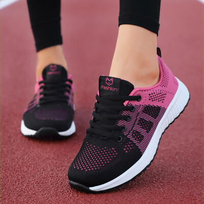 

2019 New Women Shoes Flats Fashion Casual Ladies Shoes Woman Lace-Up Mesh Breathable Female Sneakers Zapatillas Mujer