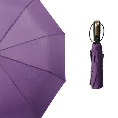 

810 Bone Automatic Umbrella Anti-UV SunRain Windproof 3 Folding Umbrella