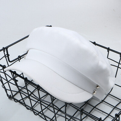 

Internet celebrity octagonal hat autumn&winter rivets beret Korean hat children tide navy hat 100 simple duck tongue hat tide