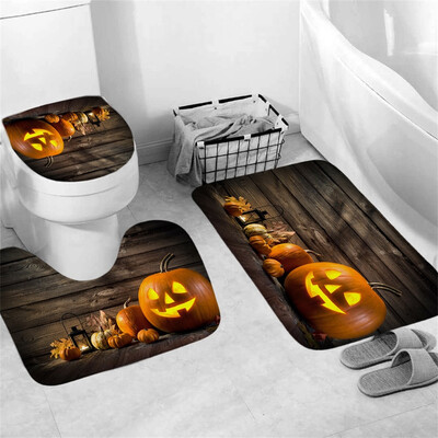 

〖Follure〗Halloween festival 3pcs Non-Slip Bath Mat Bathroom Kitchen Carpet Doormats Decor