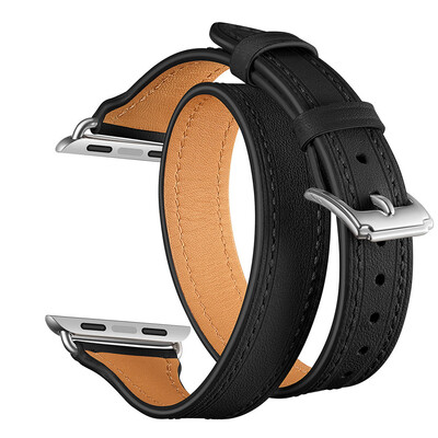 

〖Follure〗Double Tour Leather Accessory Band Replacement Bracelet For Apple Watch 5 40mm