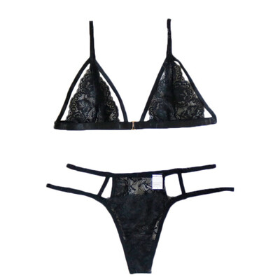

Summer Sexy Lingerie Hollow Out Couples Sexy Suit Lace Sexy Deep V-neck Perspective Set Sexy Lingerie Set