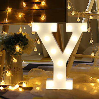 

Siaonvr Alphabet LED Letter Lights Light Up White Plastic Letters Standing Hanging N