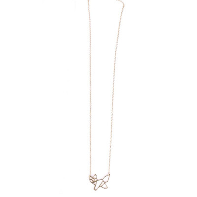 

Two Colors Cute Animal Running Hollow Fox Necklace For Women Minimalist Jewelry Vintage Long Chain Necklace