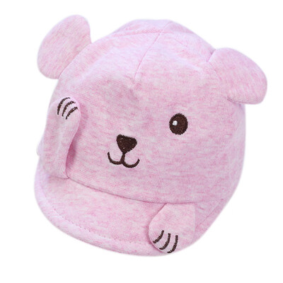 

Baby spring baseball cap new childrens striped small eyes soft cotton small cat ear infant hat for 0-3M