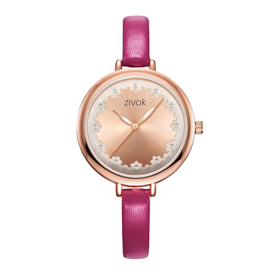 

ZIVOK Women Quartz Wrist Watch PU Leather Vintage Watch World Time Display for Office Lady with Gift Box
