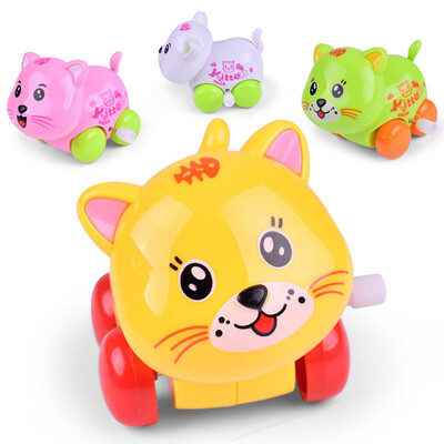

Siaonvr Clockwork Funny Toy Cartoon Cat Clockwork Car Educational Toys