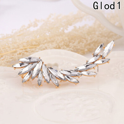 

Women Ladies Causal Crystal Diamond Clip Ear Cuff Stud Women Punk Wrap Cartilage Earring Jewelry Gifts