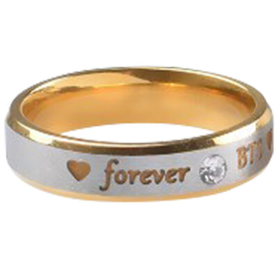 

KPOP BTS Jung Kook Ring Stainless Steel Bangtan Boys Jimin Suga Rap Monster ARMY Couple ring