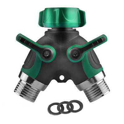 

2 Way Garden Water Pipe Connectors 34 inch Garden Hose Splitter Y Shape Water Diverter Adapter
